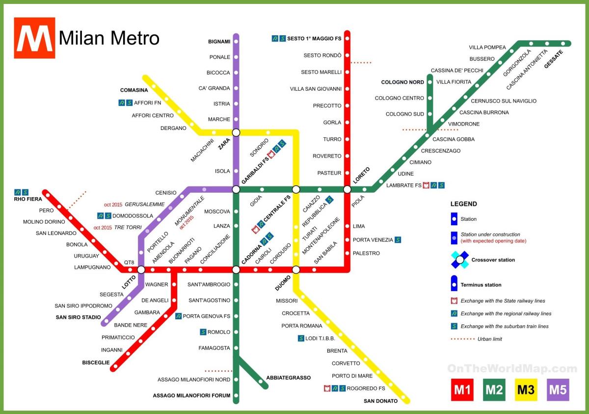 metra Milano mapie 
