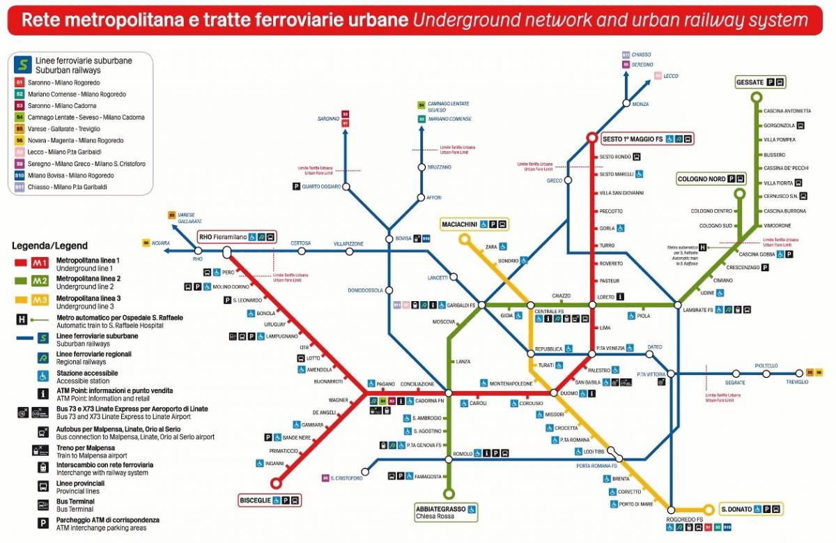 transport Mediolanu mapie