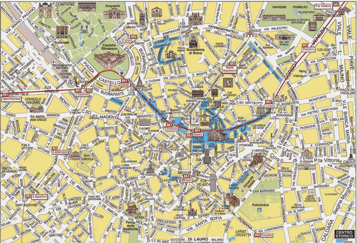 Milano Włochy mapa