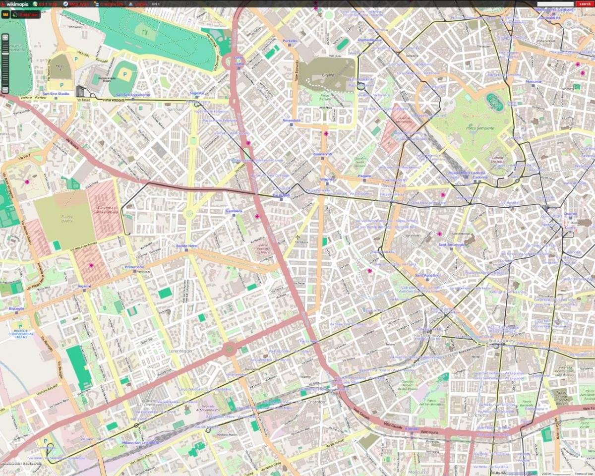 San Siro, Milan mapa