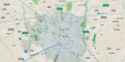 Mapa Mediolanu kanałów 