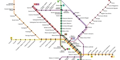 Milano pociągu na mapie