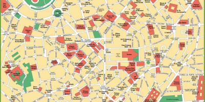 Mapa miasta Mediolan, Włochy